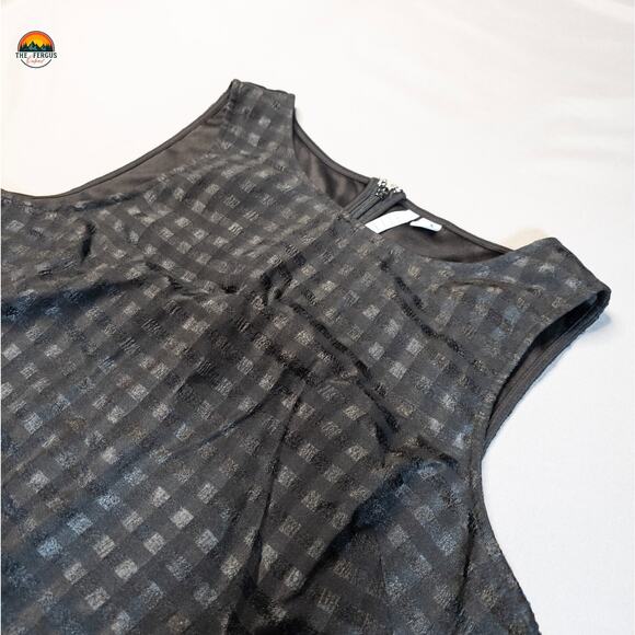 Elle Cropped Tank Top Black Sleeveless Back Zip Boho Chic Women's Size Large - Picture 3 of 9